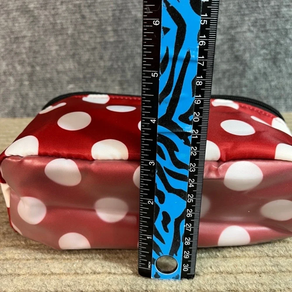 Lug Red White Polka Dot Cosmetic Bag Travel Toiletry Makeup Organizer Pouch